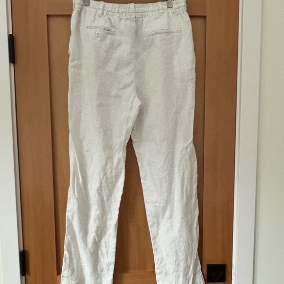 Drawstring White Linen Pants - Picture 4 of 6